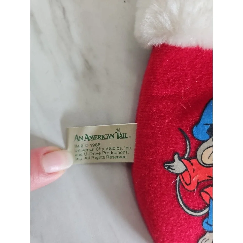 Vtg An American Tail 1986 McDonalds Sears Fievel‎ the Mouse Christmas Stocking